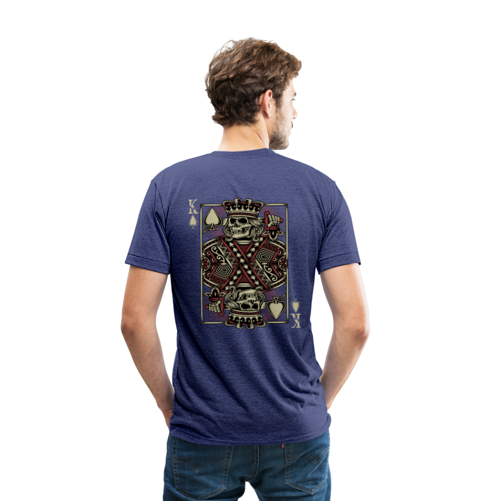 King of Spades Tri-Blend T-Shirt - heather indigo