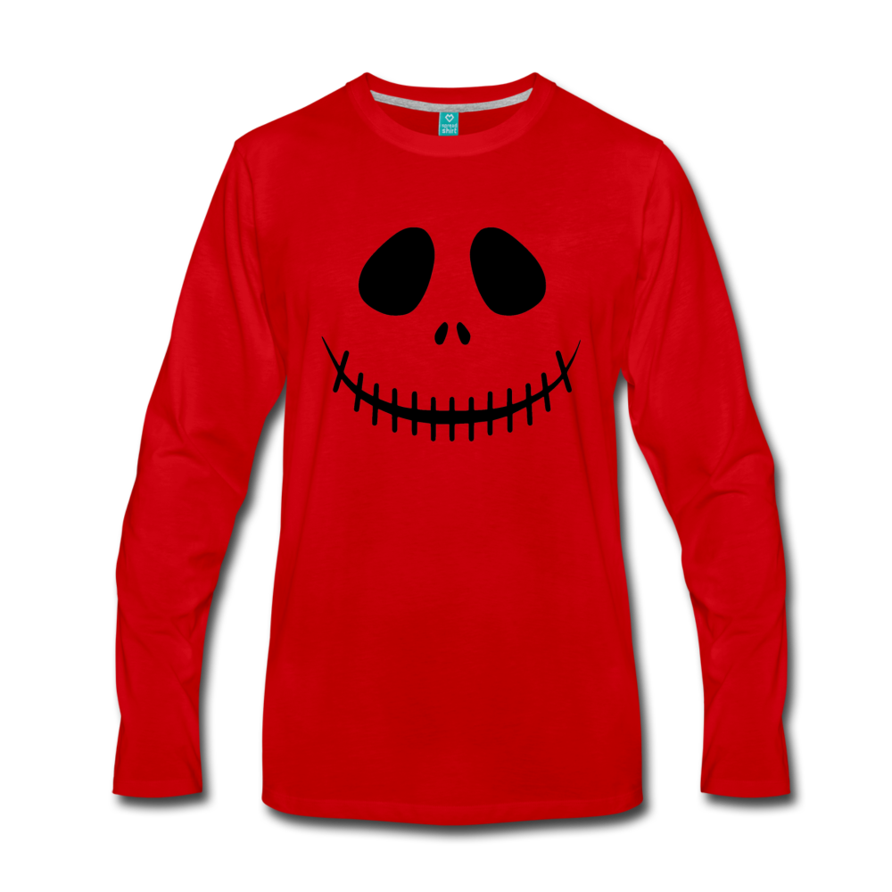 Skellie Face Premium Long Sleeve T-Shirt - red
