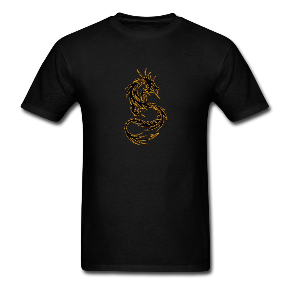 Men's Tribal Dragon T-Shirt - black