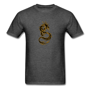 Men's Tribal Dragon T-Shirt - heather black