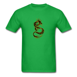 Men's Tribal Dragon T-Shirt - bright green