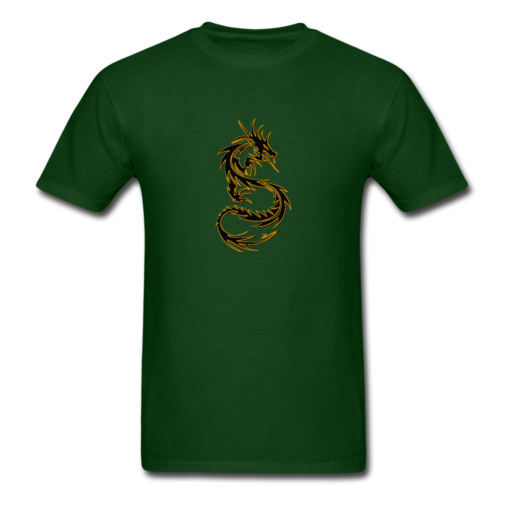 Men's Tribal Dragon T-Shirt - forest green