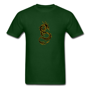 Men's Tribal Dragon T-Shirt - forest green