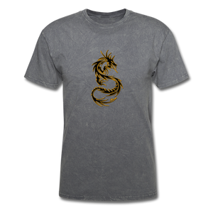 Men's Tribal Dragon T-Shirt - mineral charcoal gray