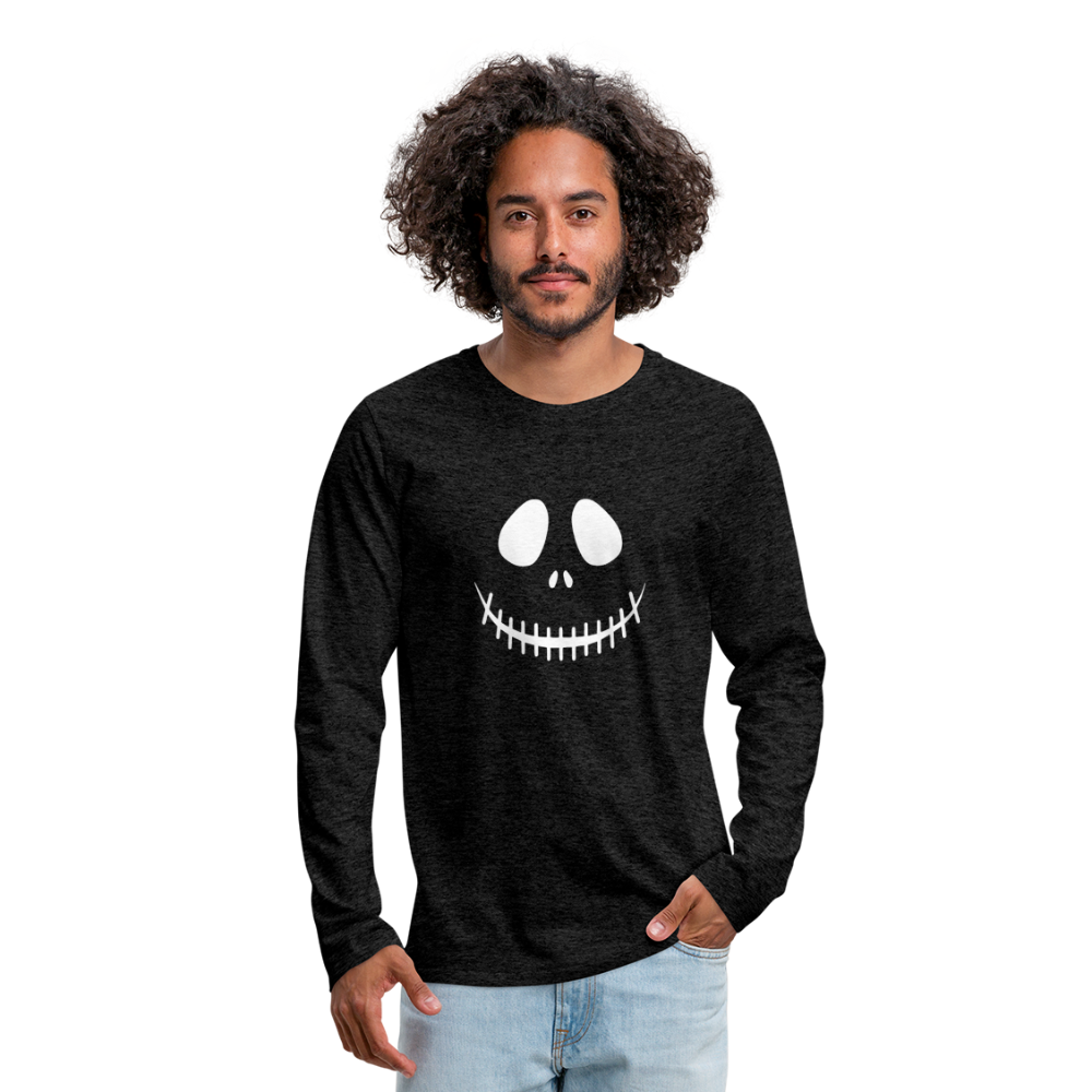 Men's Smiling Jack Premium Long Sleeve T-Shirt - charcoal gray