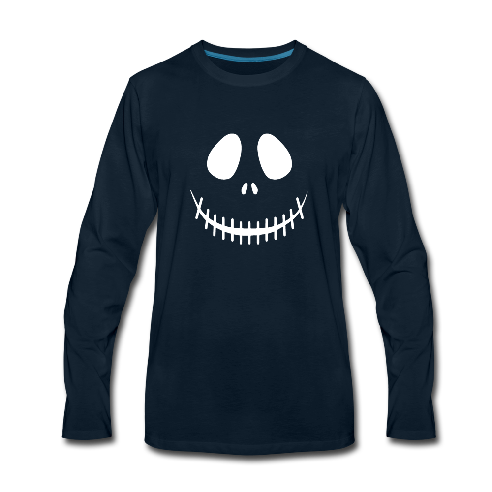 Men's Smiling Jack Premium Long Sleeve T-Shirt - deep navy