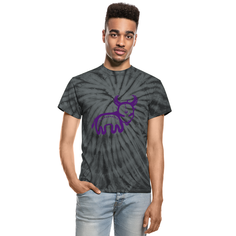 Ox Unisex Tie Dye T-Shirt - spider black