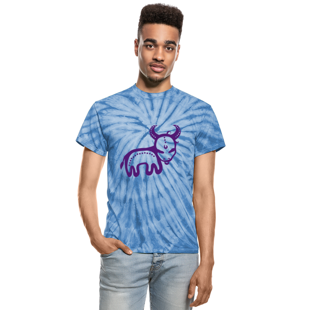 Ox Unisex Tie Dye T-Shirt - spider baby blue