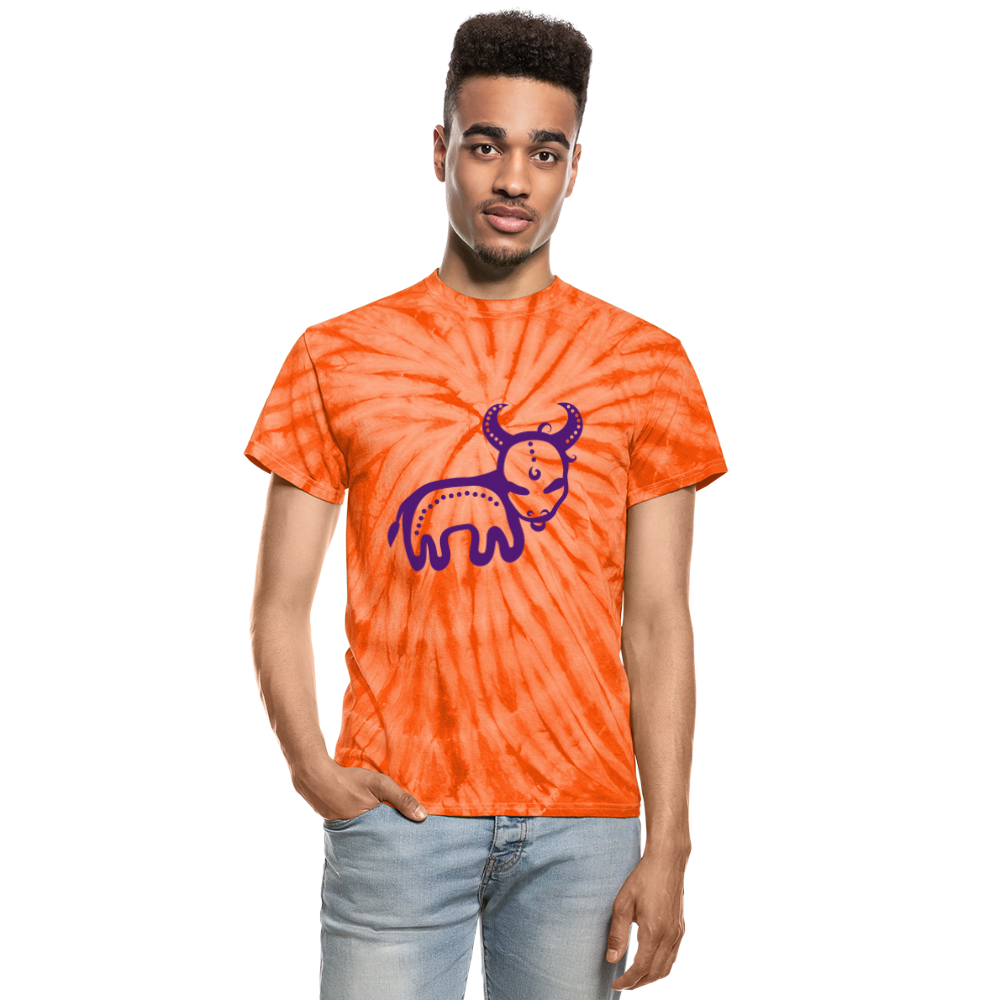 Ox Unisex Tie Dye T-Shirt - spider orange