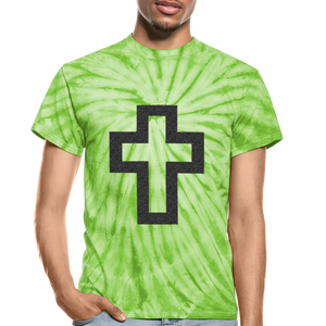 Cross Unisex Tie Dye T-Shirt - flex - spider lime green