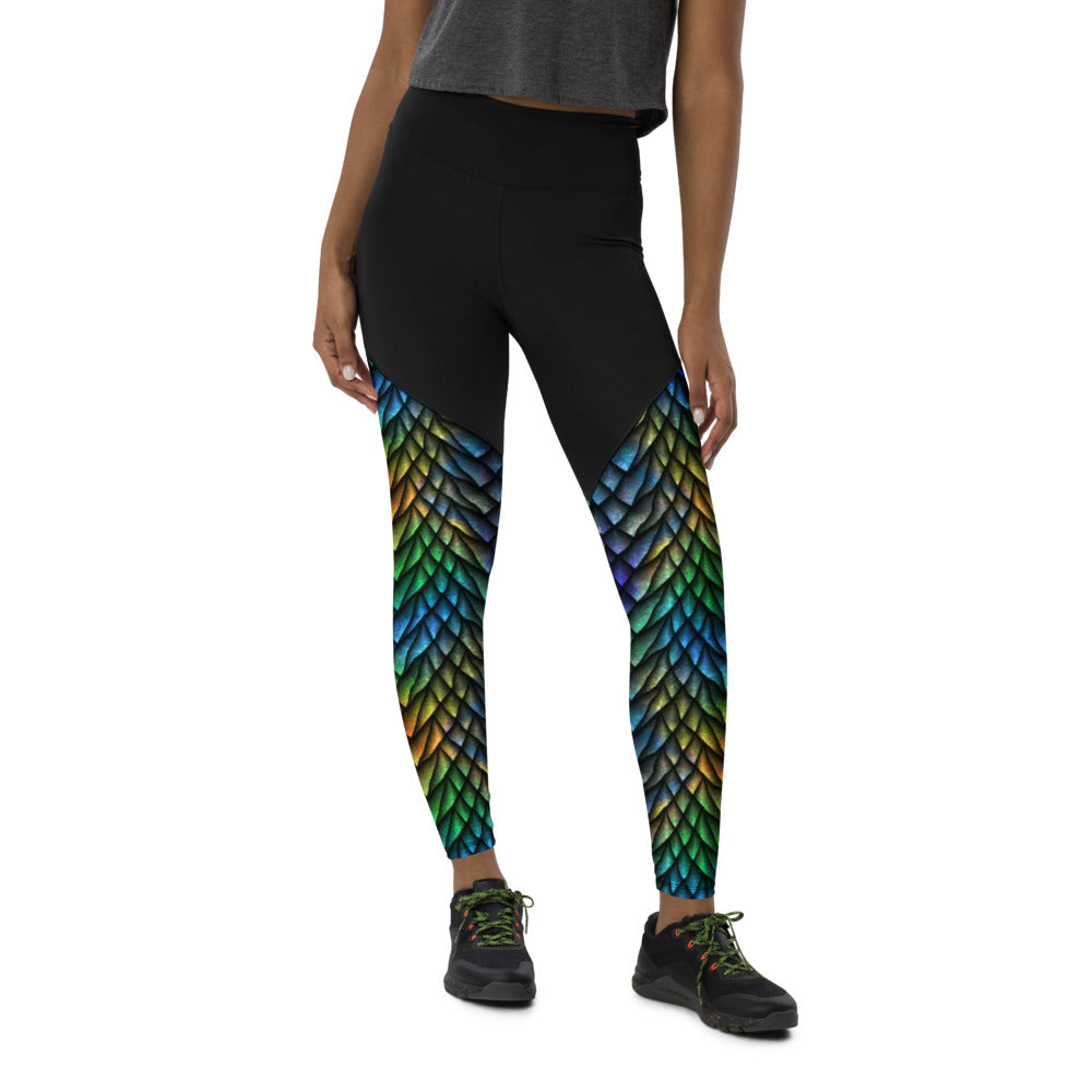 Rainbow Dragon Hide Sports Leggings