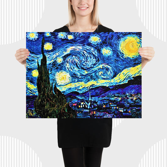 Starry Night by van Gogh Photo Paper Poster