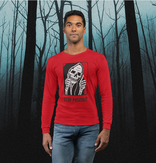 Stay Positive Reaper Men’s Long Sleeve Shirt