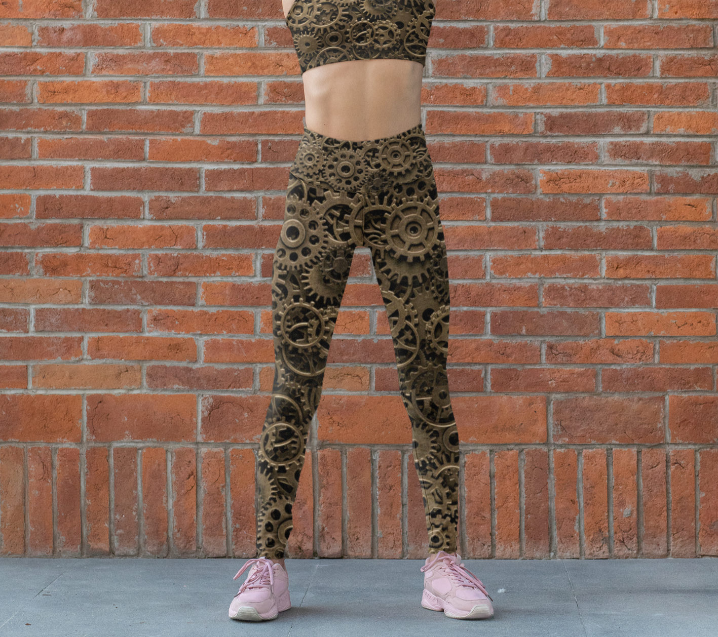 Steampunk Gears Yoga Leggings