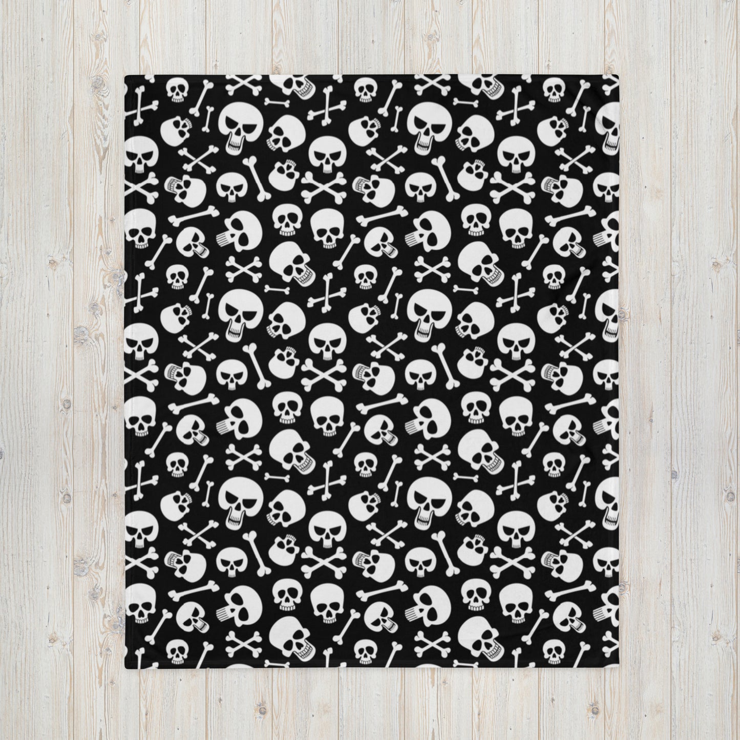 Skulls and Crossbones Throw Blanket