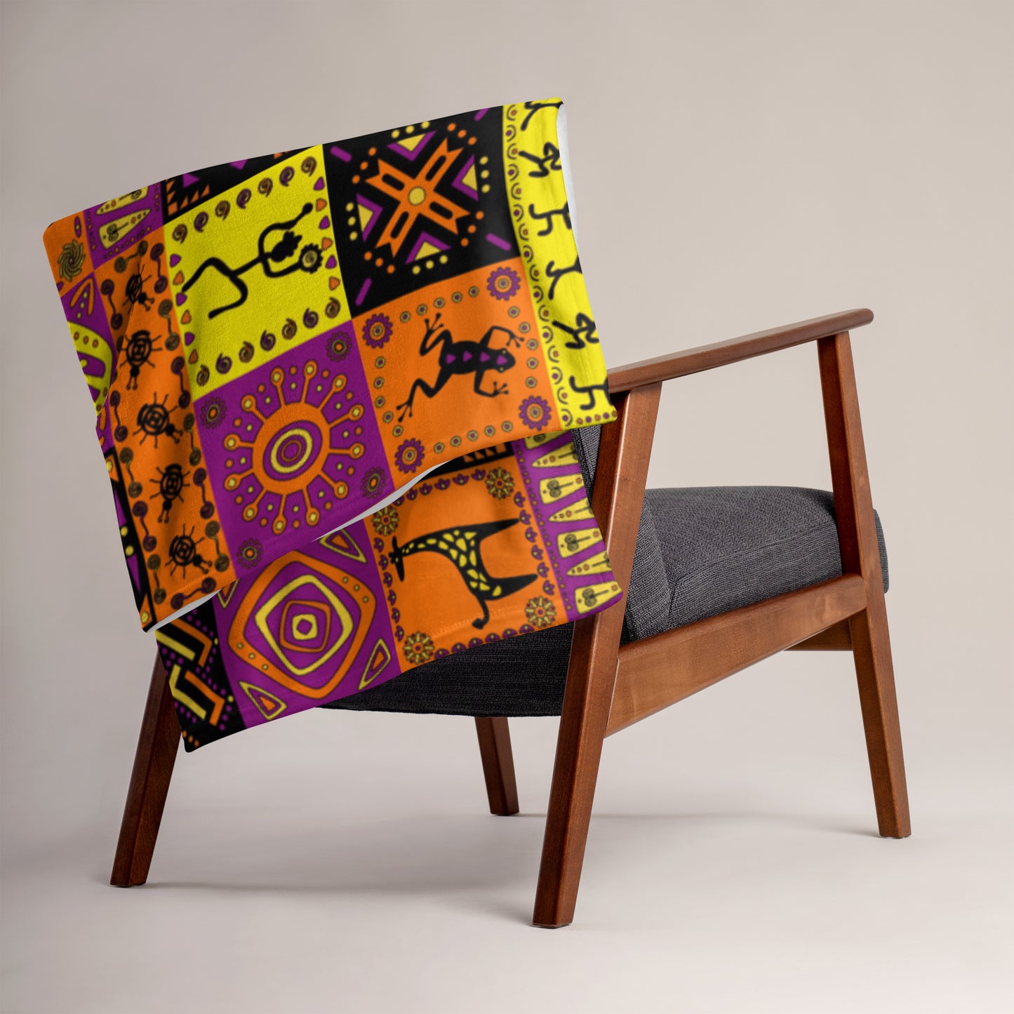 African Tribal Throw Blanket