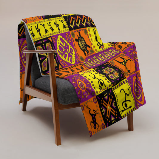 African Tribal Throw Blanket