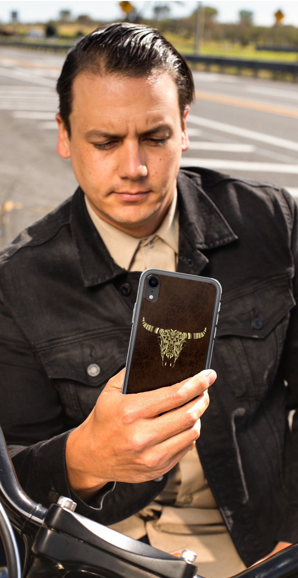 Tribal Bull Skull iPhone Case