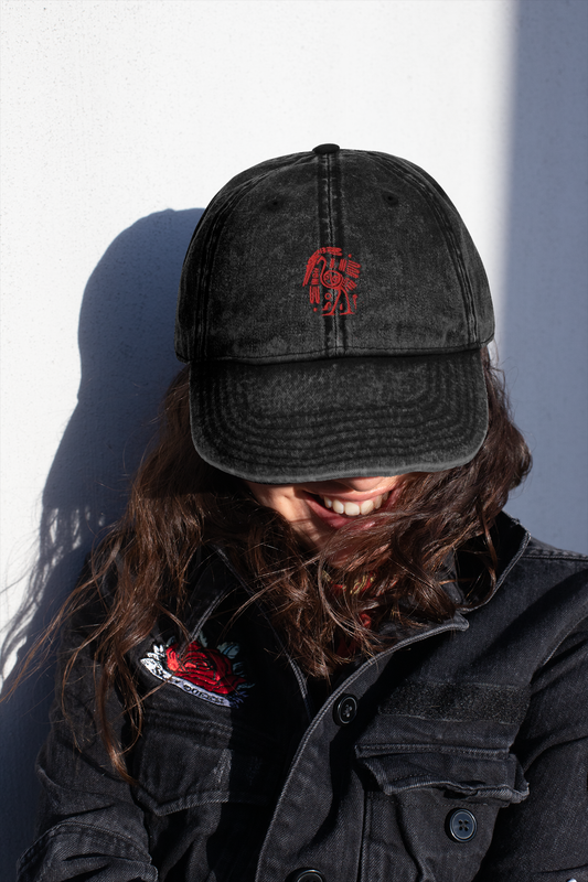Tribal Ibis Embroidered Cotton Twill Cap