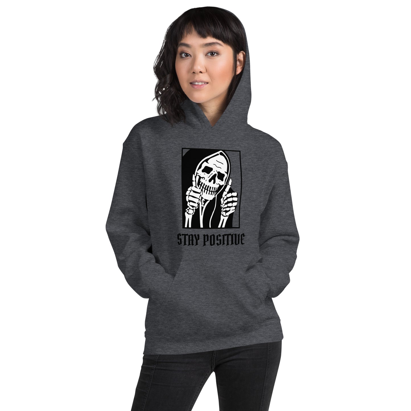 Stay Positive Reaper Unisex Hoodie