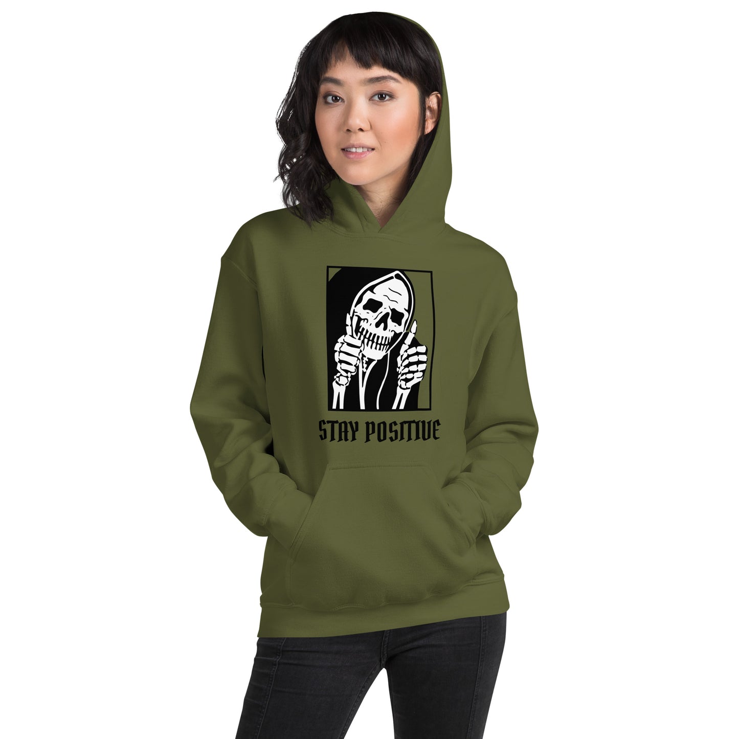 Stay Positive Reaper Unisex Hoodie