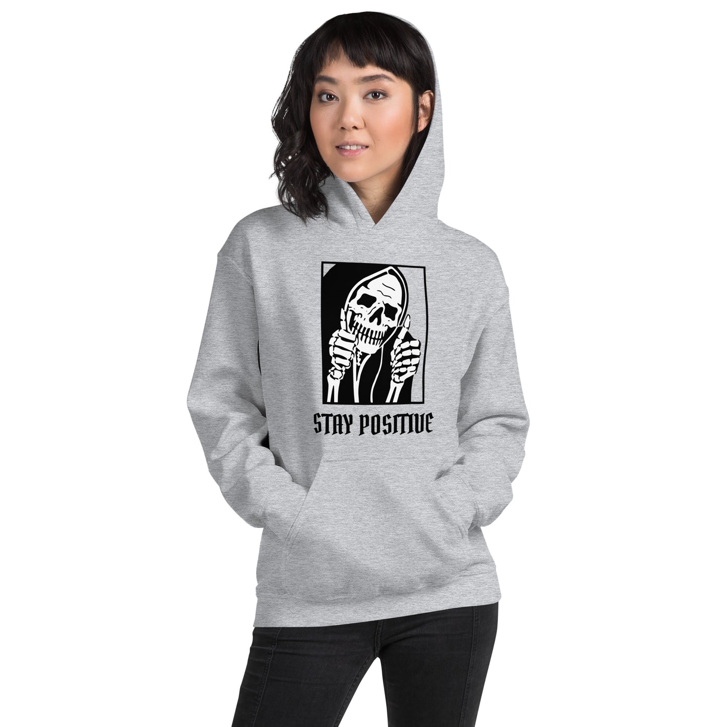 Stay Positive Reaper Unisex Hoodie