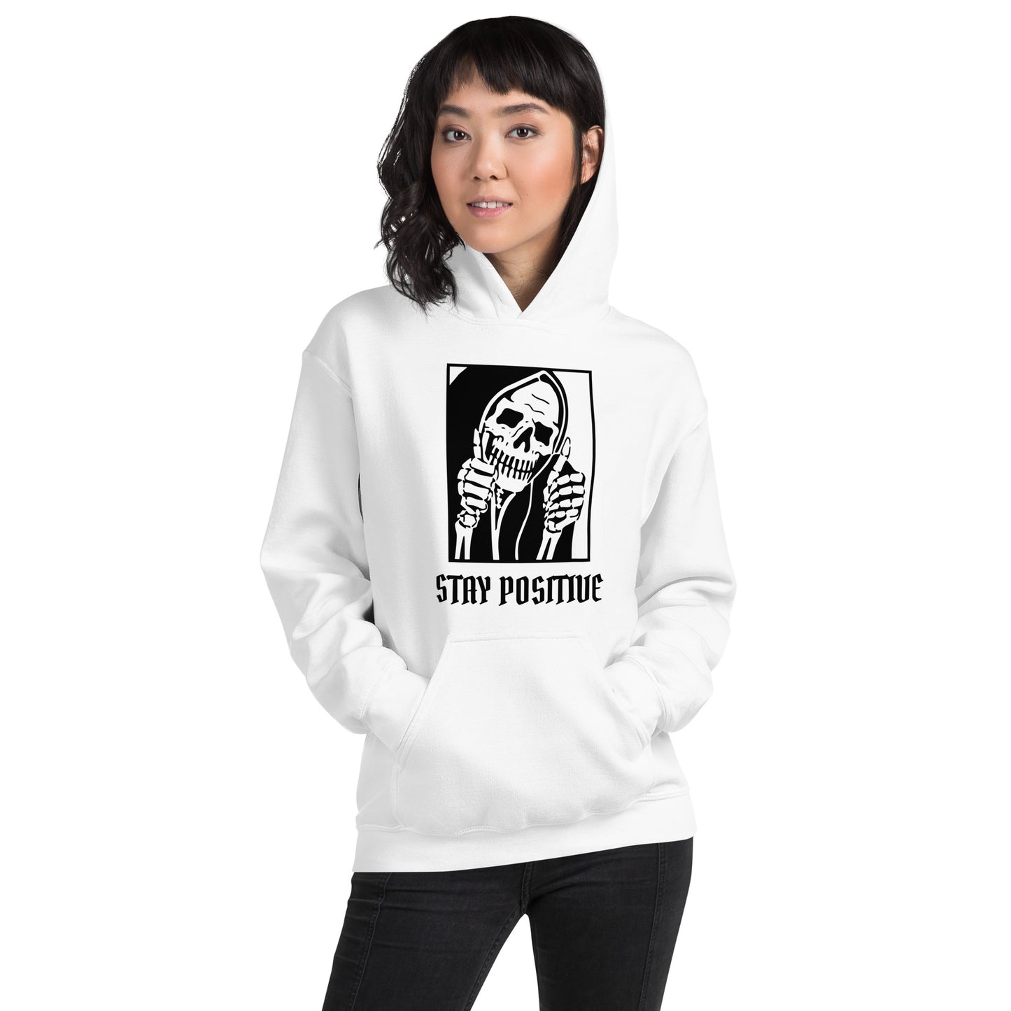 Stay Positive Reaper Unisex Hoodie