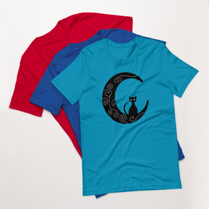 Cat on the Moon Unisex T-shirt