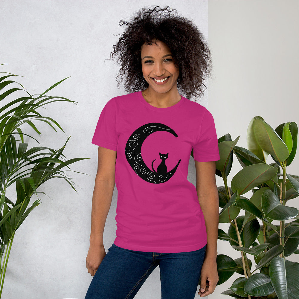 Cat on the Moon Unisex T-shirt