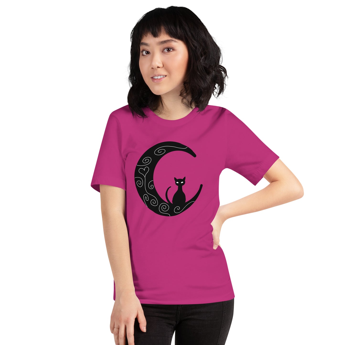 Cat on the Moon Unisex T-shirt