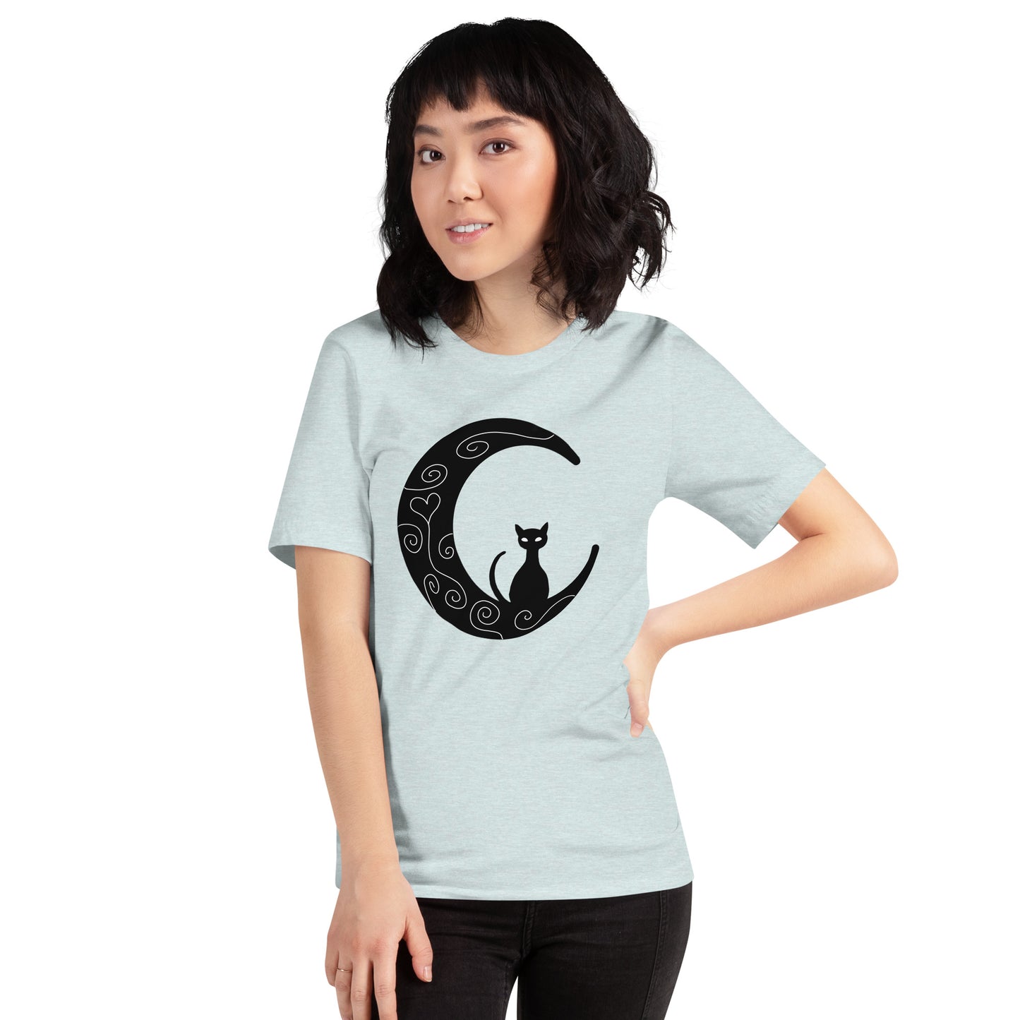 Cat on the Moon Unisex T-shirt