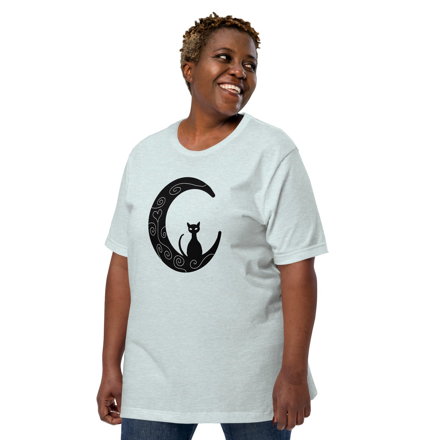 Cat on the Moon Unisex T-shirt