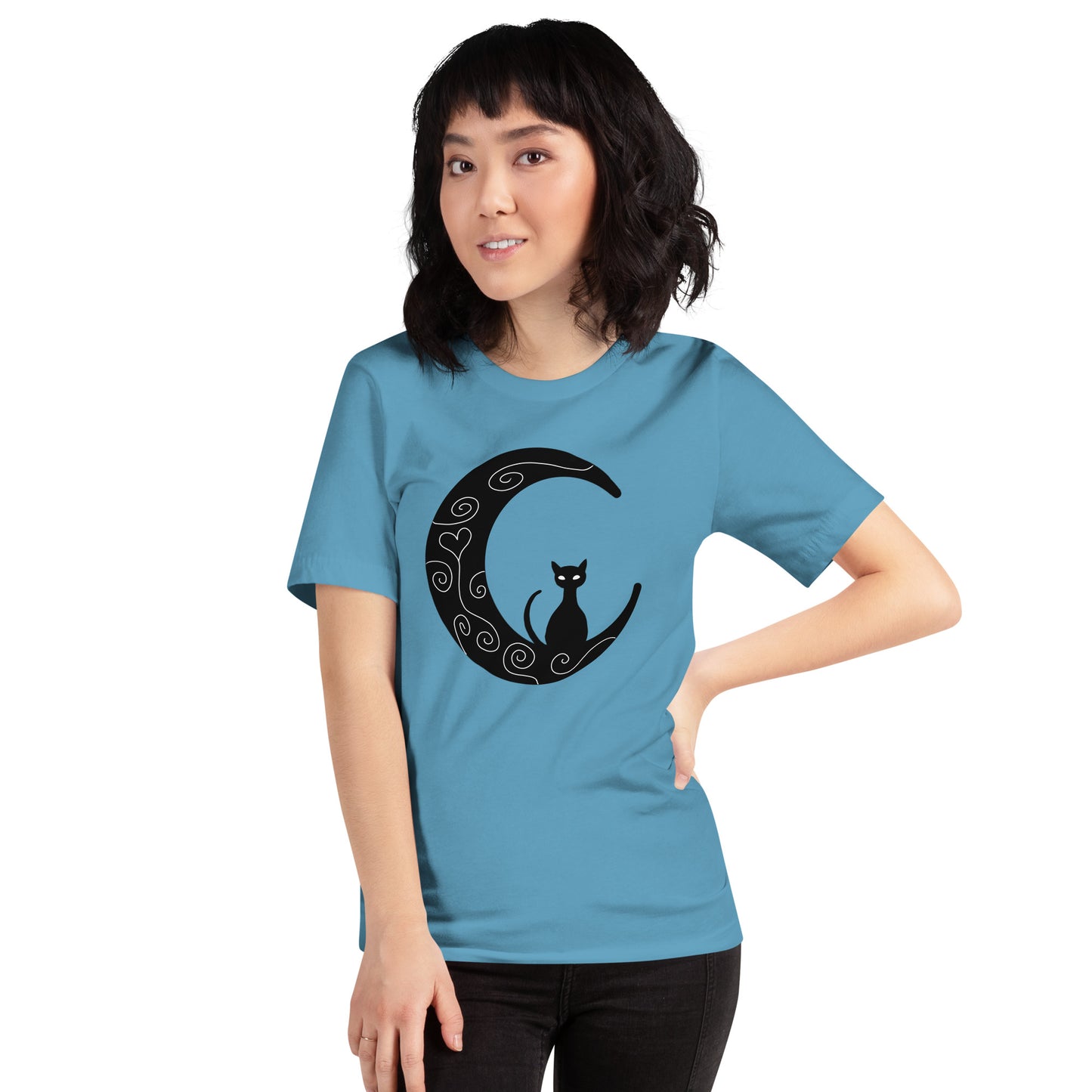 Cat on the Moon Unisex T-shirt