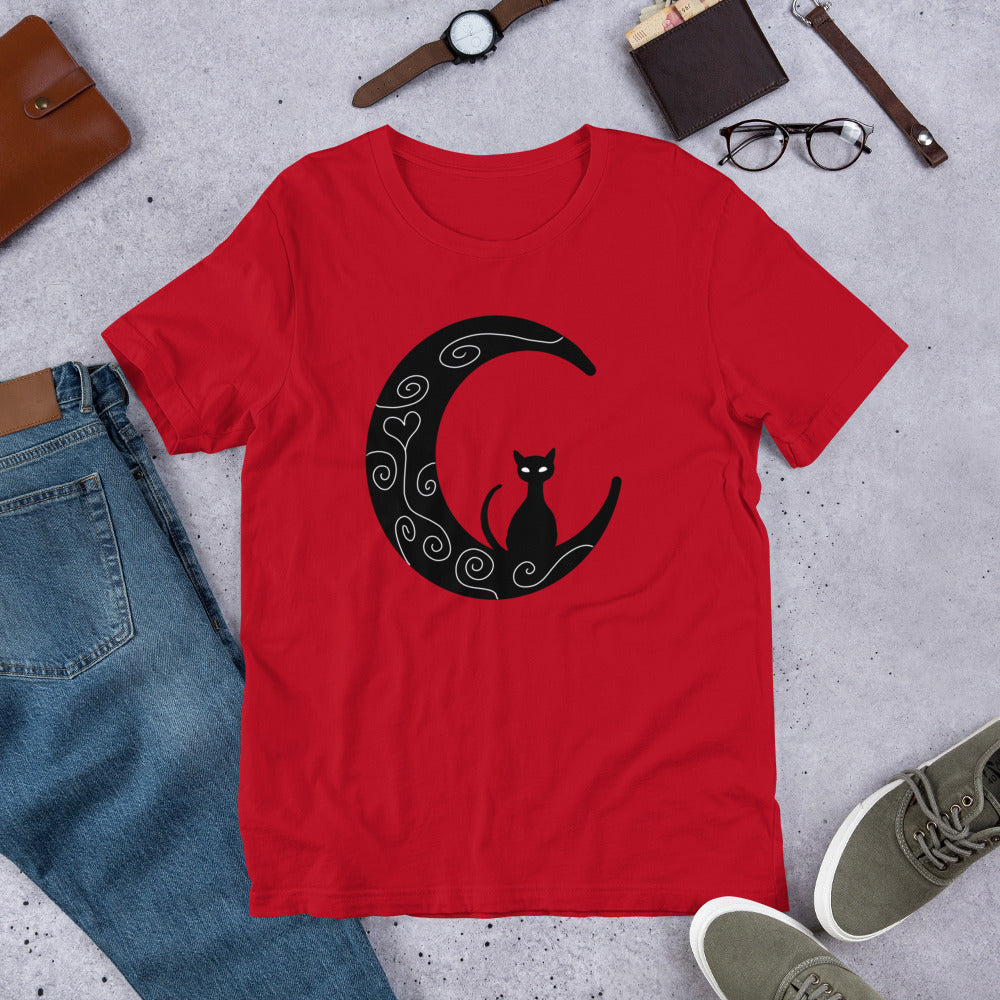 Cat on the Moon Unisex T-shirt