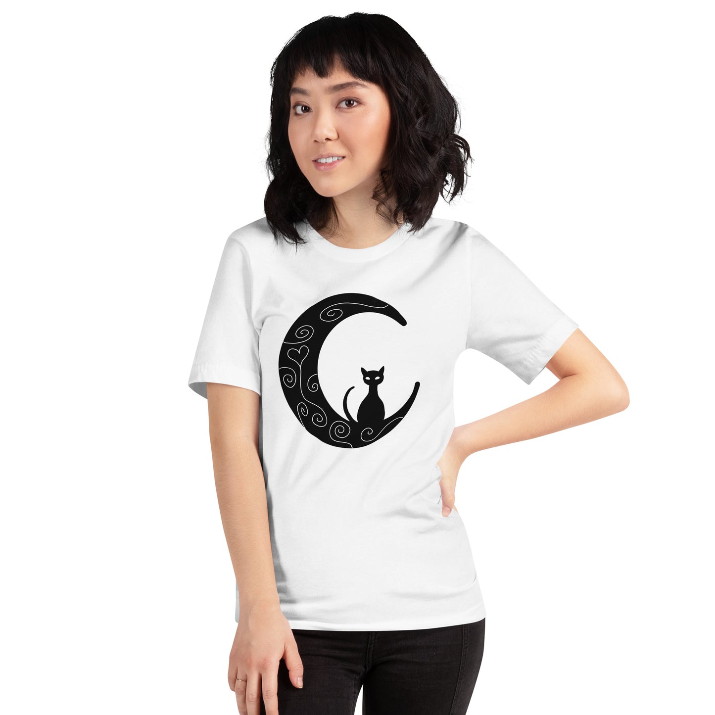 Cat on the Moon Unisex T-shirt