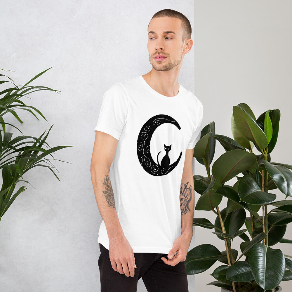 Cat on the Moon Unisex T-shirt