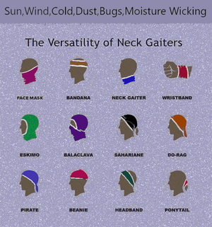 Hunter's Orange Neck Gaiter & Yellow Feather Headband