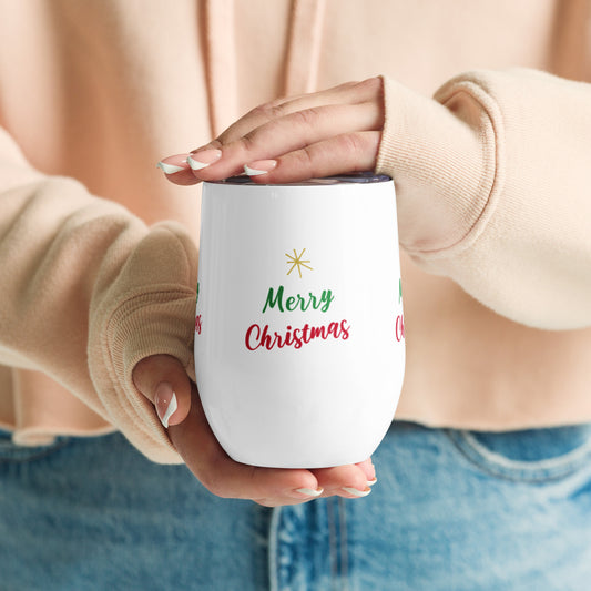 Merry Christmas Wine Tumbler