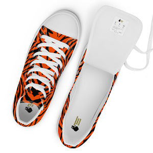Bengal Tiger Stripe Women’s High Top Canvas Shoes