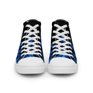 Blue Flame Women’s High Top Canvas Shoes