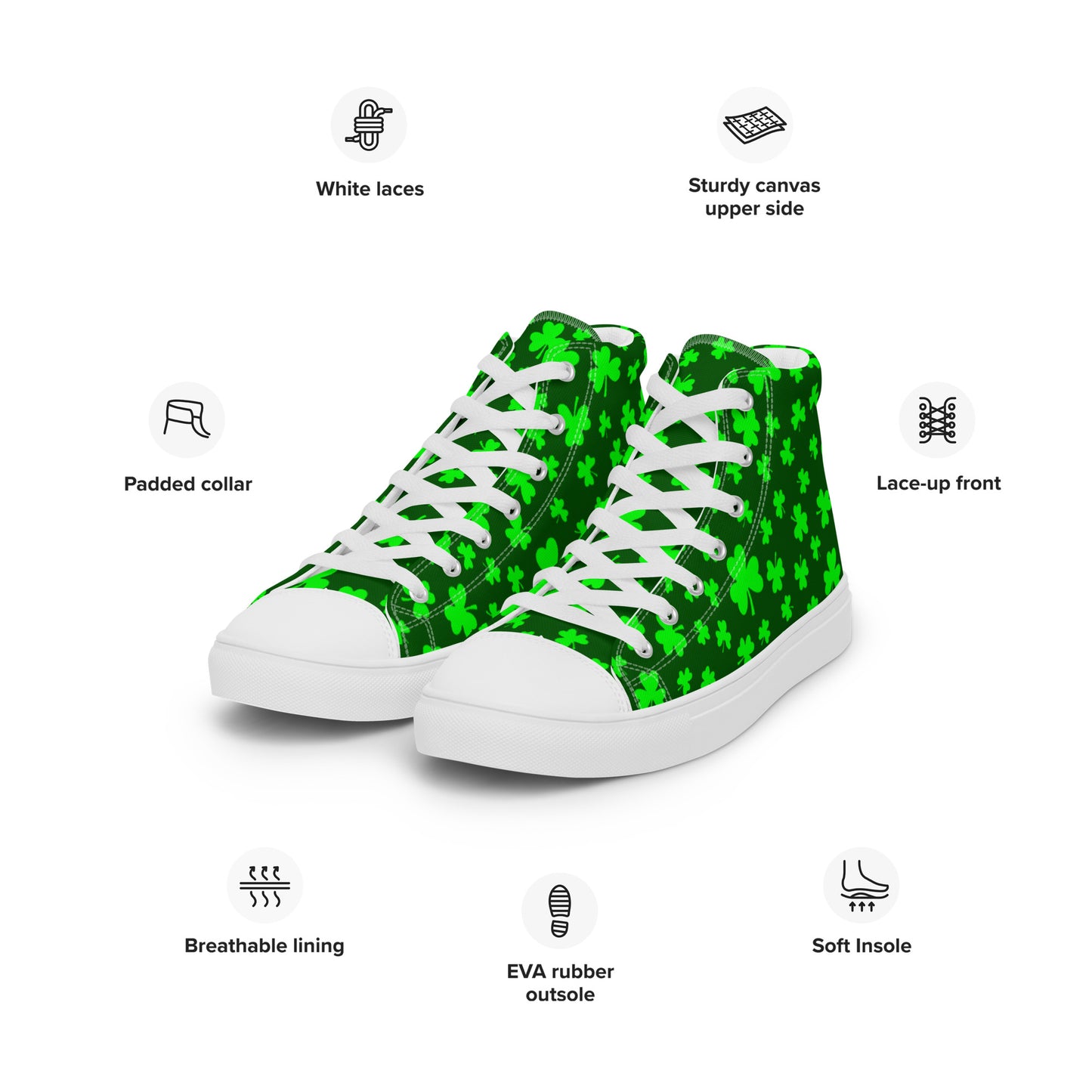 Shamrock Women’s High Top Canvas Shoes