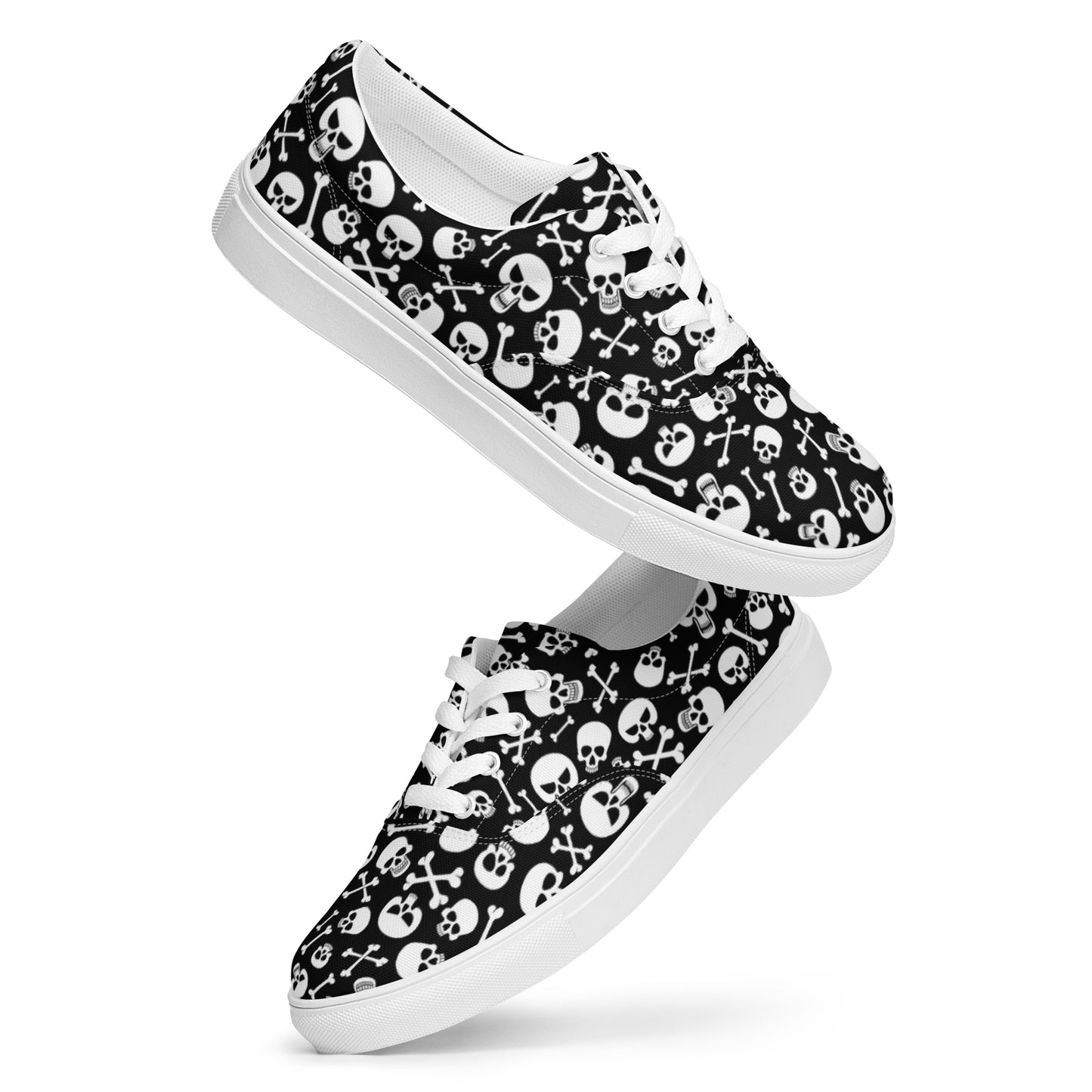 Skulls & Crossbones Women’s Lace-up Canvas Shoes