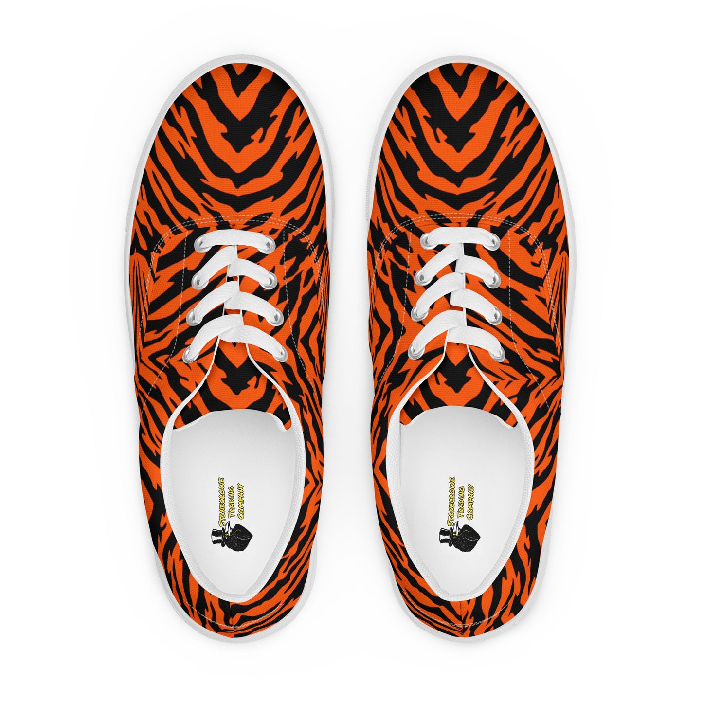 Bengal Tiger Stripe Women’s Lace-up Canvas Shoes