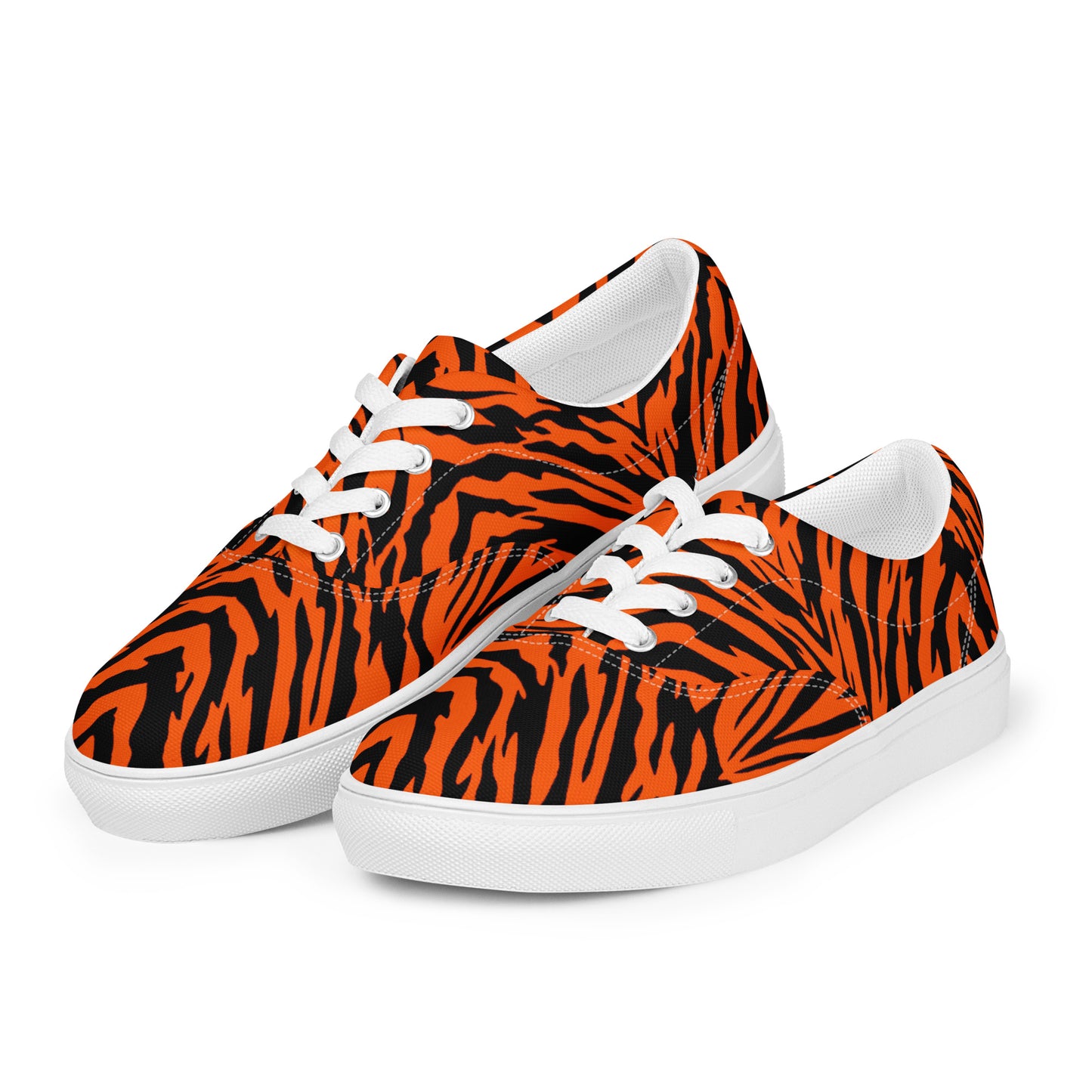 Bengal Tiger Stripe Women’s Lace-up Canvas Shoes