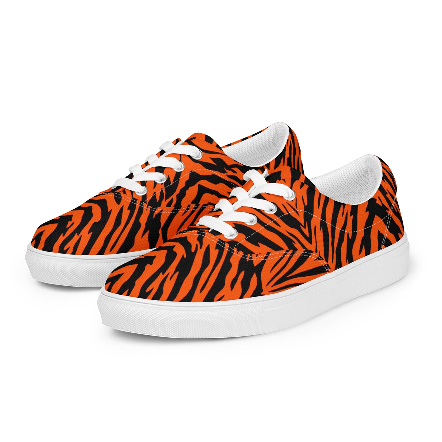 Bengal Tiger Stripe Women’s Lace-up Canvas Shoes