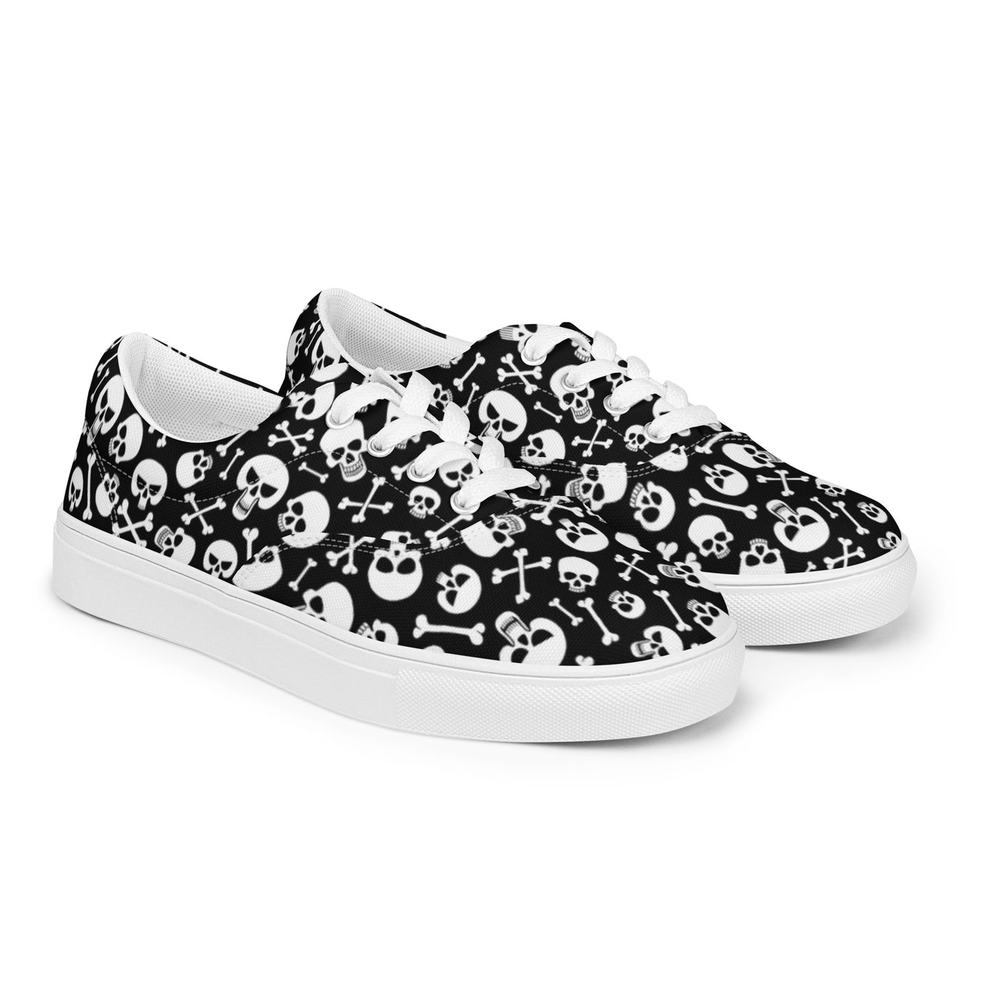 Skulls & Crossbones Women’s Lace-up Canvas Shoes