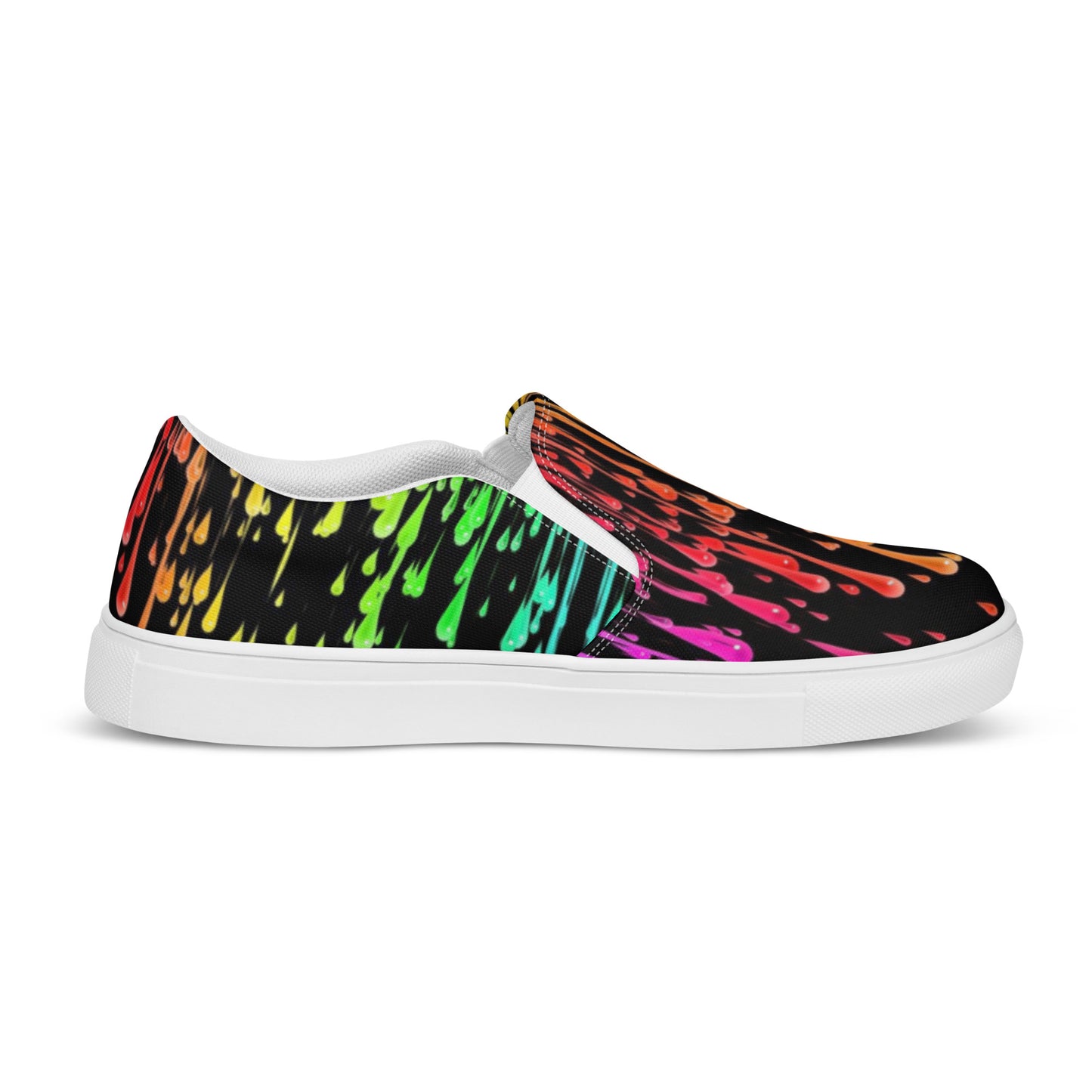 Rainbow Drip Women’s Slip-on Canvas Shoes