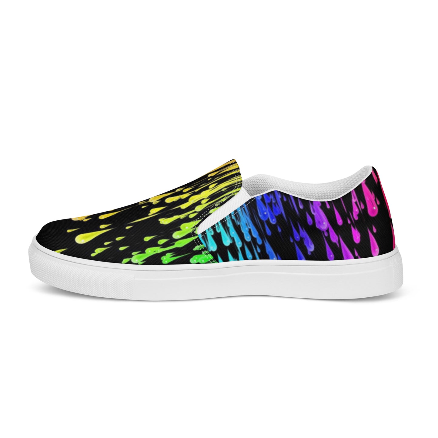 Rainbow Drip Women’s Slip-on Canvas Shoes