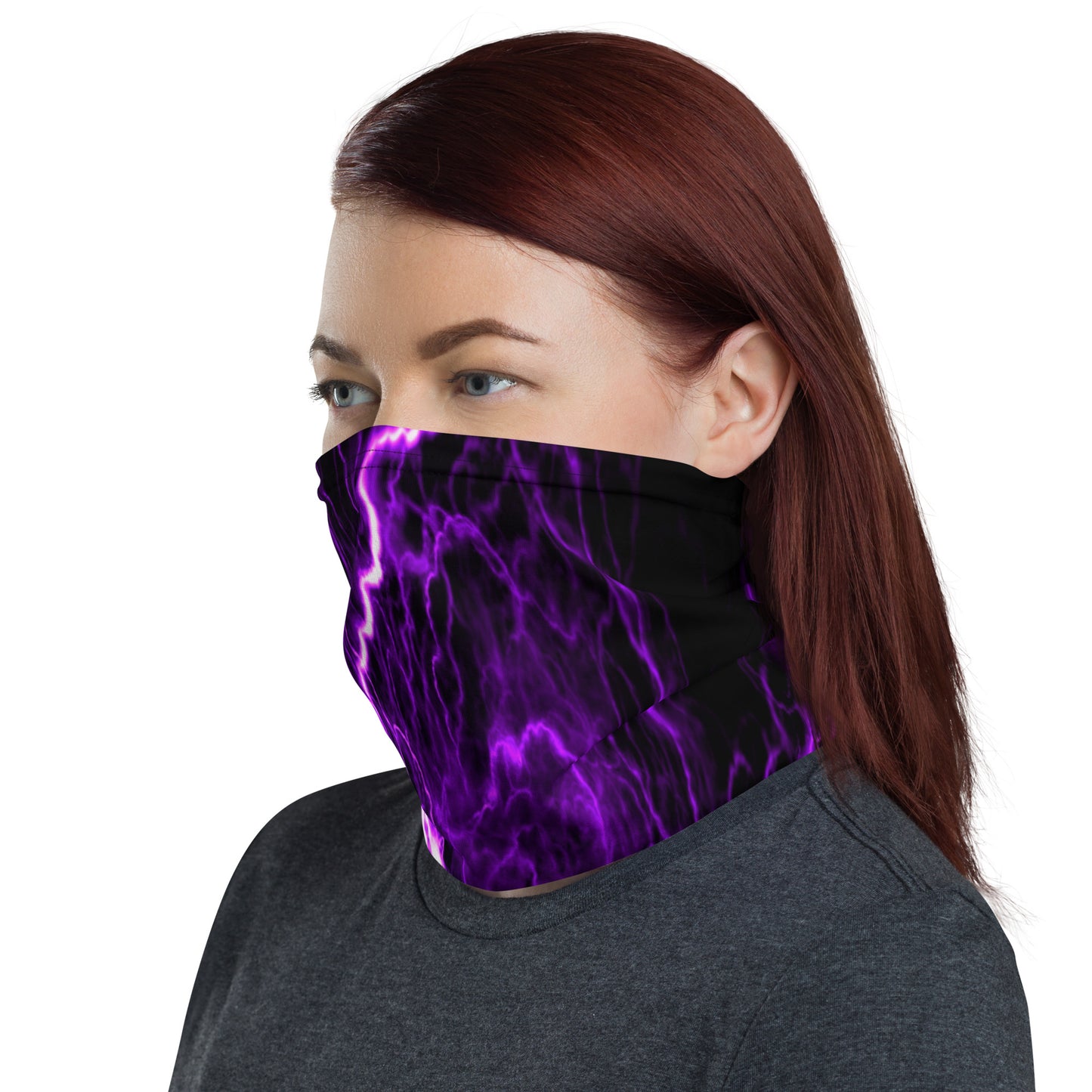 Purple Lightning Neck Gaiter