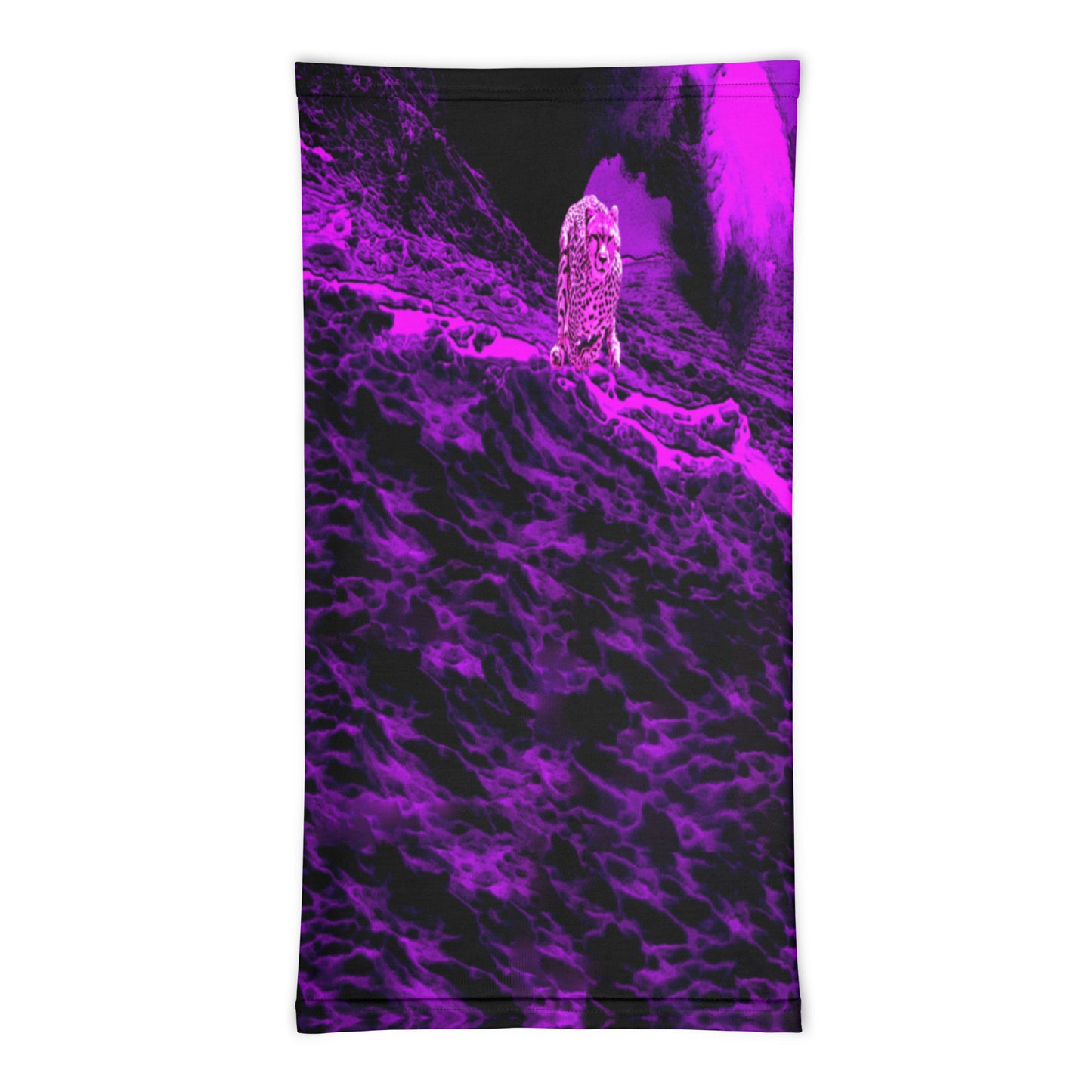 Cheetah Running on the Waves Neck Gaiter